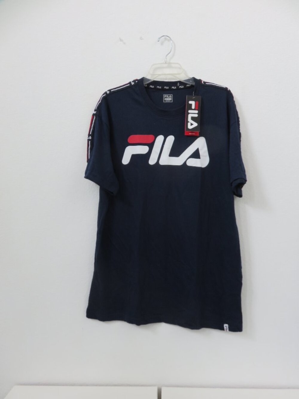 (#98) FILA Training Logo Tee Navy Blue Short Sleeve T-shirt Size XL